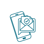 icon of phone and email message